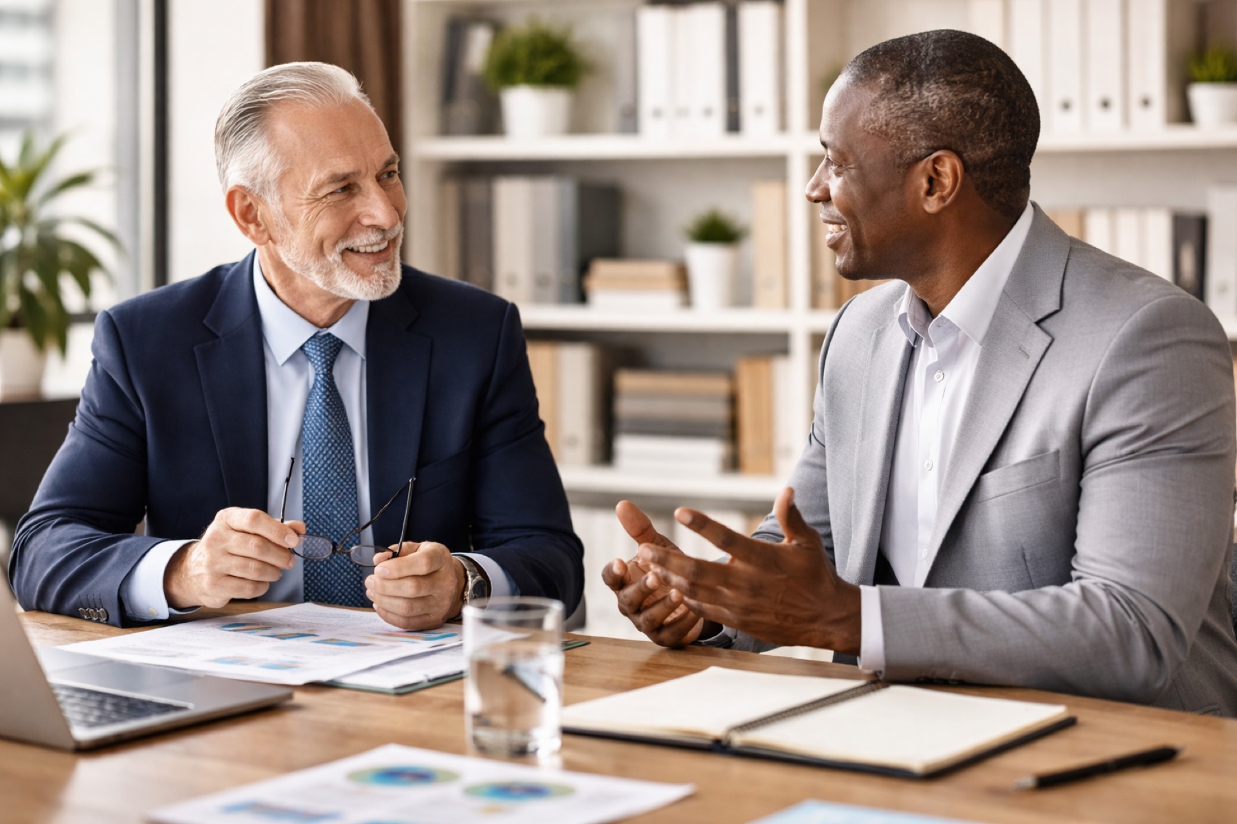 An executive working through a decision with a coach